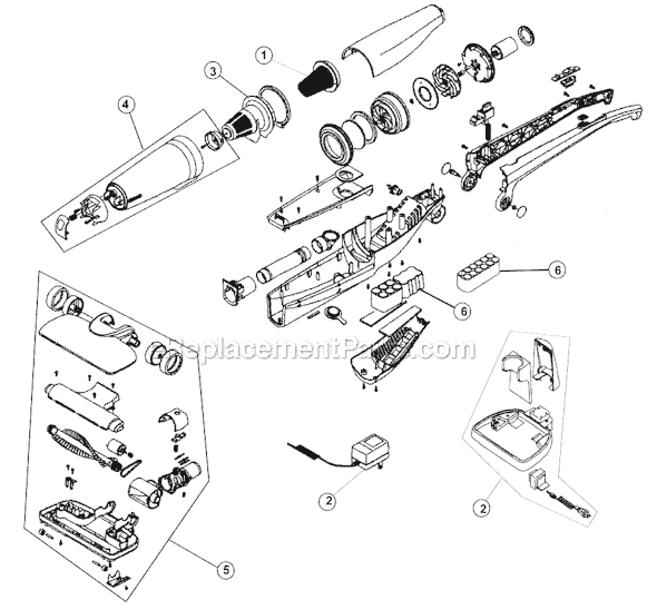 Page A Diagram and Parts List for M083423  Dirt Devil Upright Vacuum